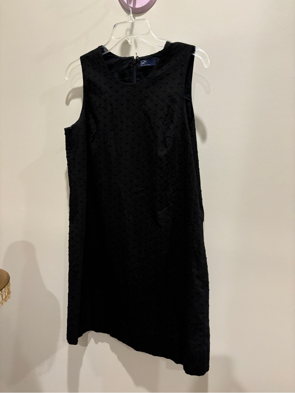 GAP Black short Sheath Eyelet Cotton Sleeveless Dress sz M